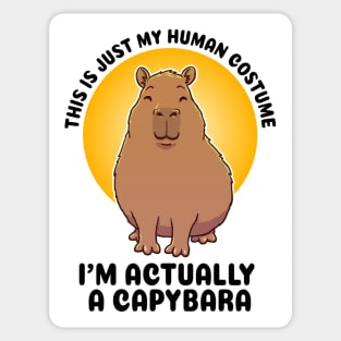 This is just my human costume, I’m actually a Capybara Sticker